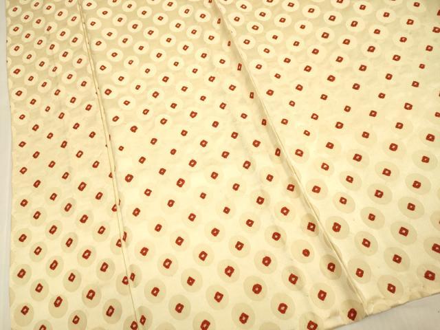 平和屋着物▽上質な小紋 単衣 絞り 丸文 正絹 逸品 DABF5536du