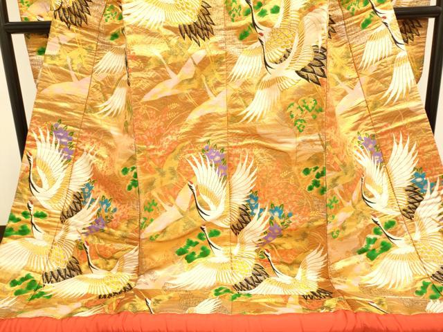平和屋本店●色打掛 お引きずり 和装 花嫁 婚礼 結婚式 神社挙式 唐織 飛鶴花文 逸品 DABF5565du