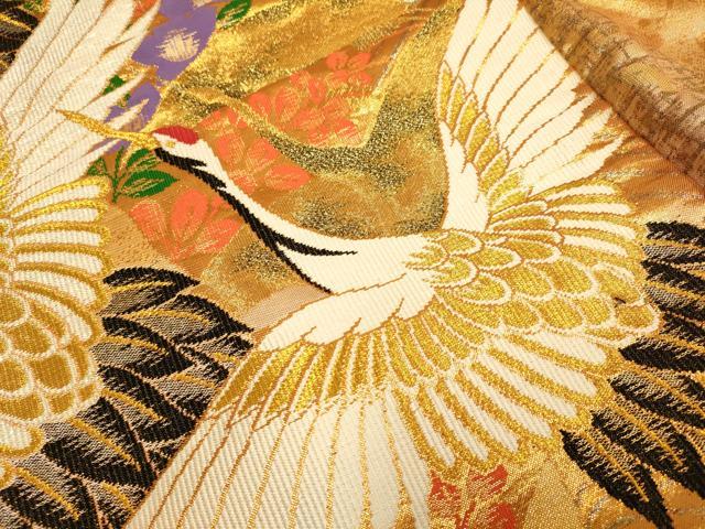 平和屋本店●色打掛 お引きずり 和装 花嫁 婚礼 結婚式 神社挙式 唐織 飛鶴花文 逸品 DABF5565du
