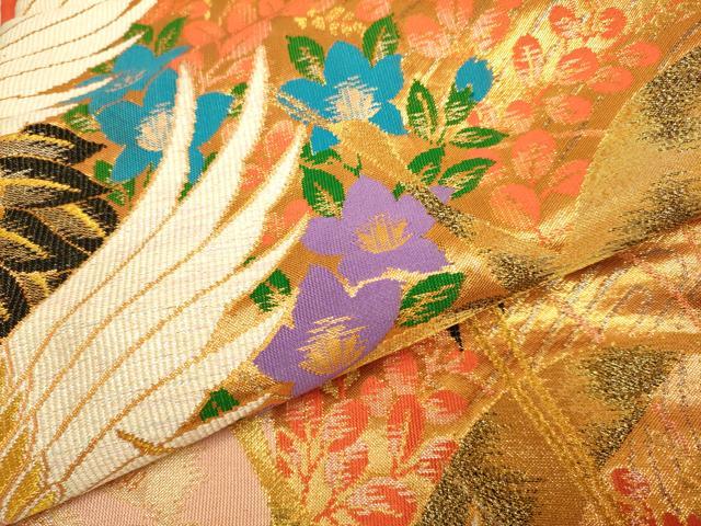 平和屋本店●色打掛 お引きずり 和装 花嫁 婚礼 結婚式 神社挙式 唐織 飛鶴花文 逸品 DABF5565du