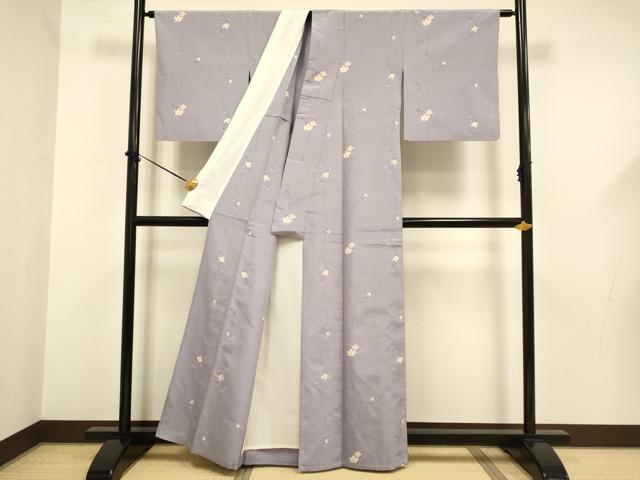 平和屋着物▽上質な紬 単衣 花間道 正絹 逸品 DABF5582du