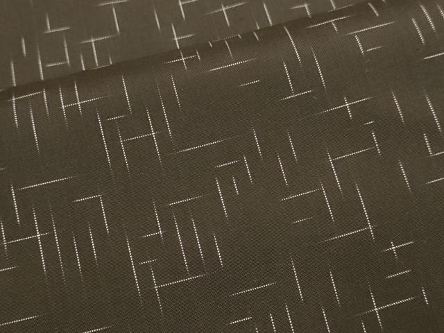 平和屋着物▽本場縞大島紬 単衣 古代染色純泥染 絣文様 証紙付き 正絹 逸品 未使用 DABF5635du