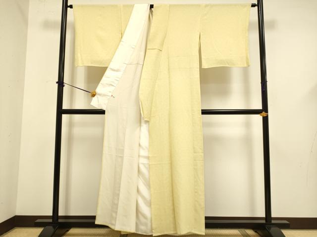 平和屋着物▽江戸小紋 単衣 作家物 舞花文 正絹 逸品 DABF5651du