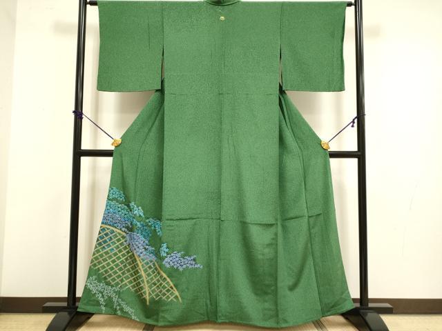 平和屋着物▽豪華色留袖 単衣 枝葉文 正絹 逸品 DABF5709du