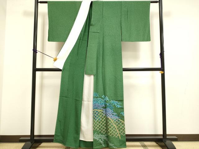 平和屋着物▽豪華色留袖 単衣 枝葉文 正絹 逸品 DABF5709du