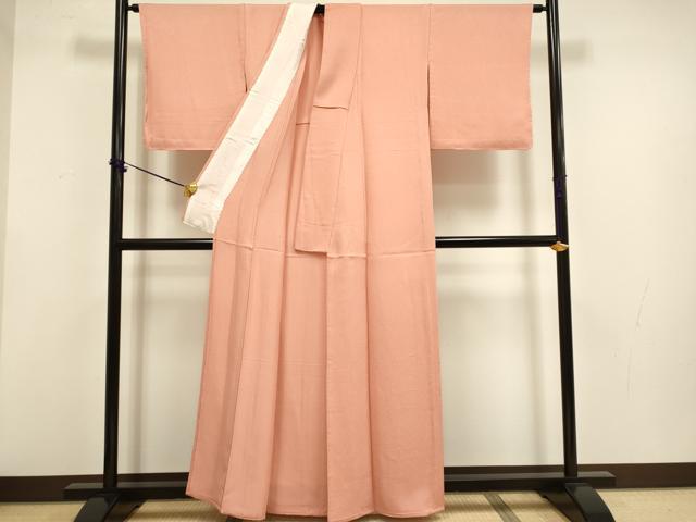 平和屋着物▽上質な色無地 単衣 東雲色 正絹 逸品 未使用 DABF5711du