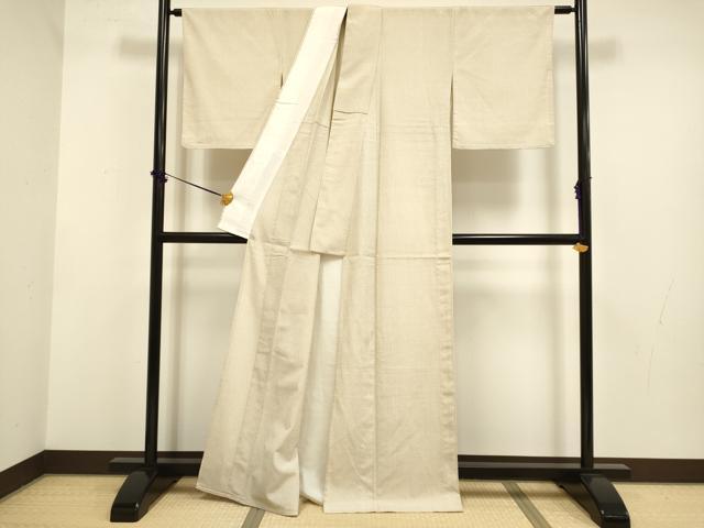 平和屋着物▽本塩沢 単衣 蚊絣 正絹 逸品 DABF5725du