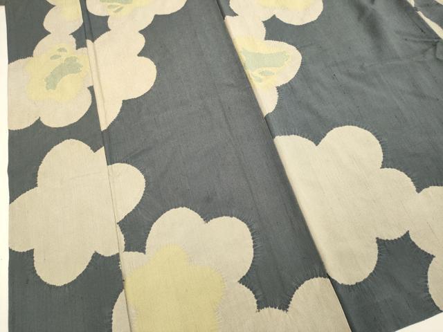 平和屋着物▽上質な小紋 単衣 絞り 兎 正絹 逸品 DABF5741du