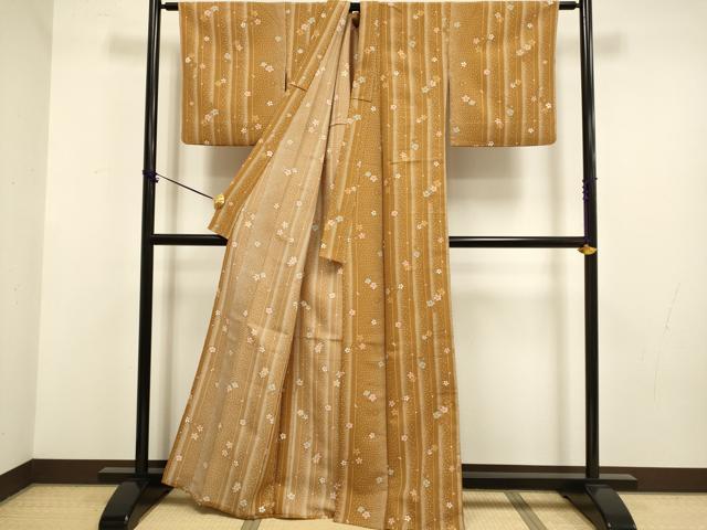 平和屋着物▽小紋 単衣 舞桜間道 洗える着物 DABF5757du