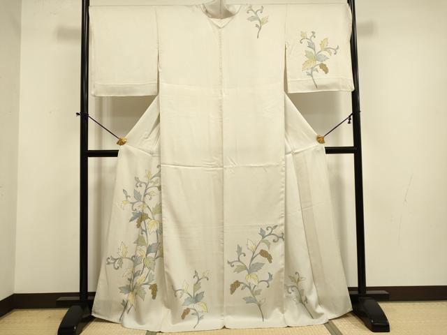 平和屋着物▽訪問着 単衣 葡萄唐草文 正絹 逸品 DABF5767du