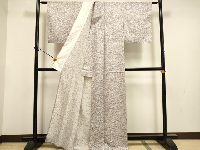 平和屋着物▽上質な小紋 単衣 花尽くし 正絹 逸品 未使用 DABF5777du
