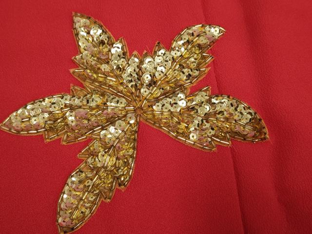 平和屋着物▽訪問着 単衣 舞花文 スパンコール 洗える着物 DABF5778du