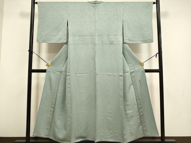 平和屋着物▽上質な小紋 単衣 坂田至 霞文 正絹 逸品 DABF5780du