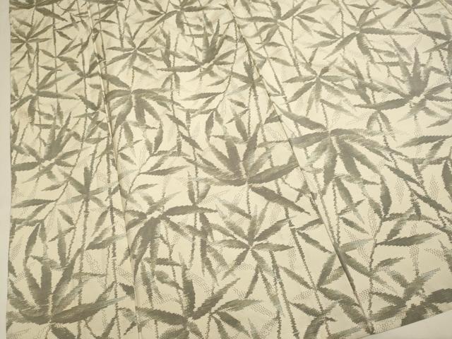 平和屋着物▽本場大島紬 単衣 笹竹文 正絹 逸品 DABF5785du