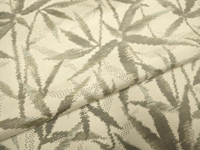 平和屋着物▽本場大島紬 単衣 笹竹文 正絹 逸品 DABF5785du