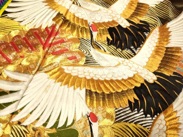 平和屋本店●色打掛 お引きずり 和装 婚礼 結婚式 花嫁 神社挙式 駒刺繍 総刺繍 立波飛鶴文 松竹梅 金銀糸 十二単風 逸品 DABF5820du