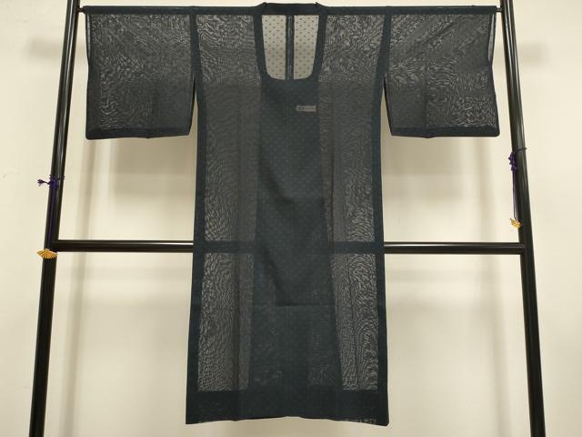 平和屋着物▽道行コート スリーシーズン 春夏秋 塵除け 紗 幾何学文様 三越扱い ロング丈 正絹 逸品 DABF5829du