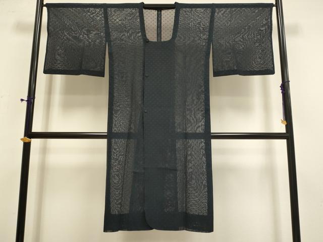 平和屋着物▽道行コート スリーシーズン 春夏秋 塵除け 紗 幾何学文様 三越扱い ロング丈 正絹 逸品 DABF5829du