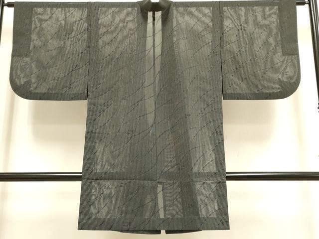 平和屋着物▽道中着 スリーシーズン 春夏秋 塵除け 芝草文 ロング丈 正絹 逸品 DABF5832du
