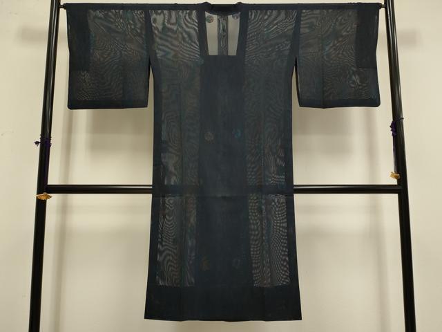 平和屋着物▽道行コート スリーシーズン 春夏秋 塵除け 紗 丸文 ロング丈 正絹 逸品 DABF5836du