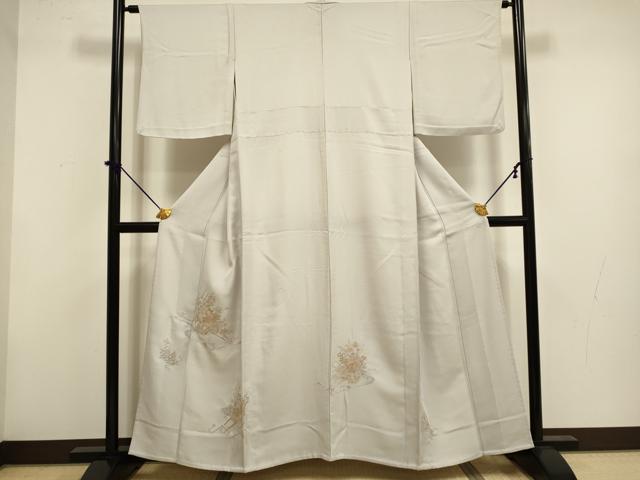 平和屋着物▽中国三大刺繍 スワトウ刺繍 汕頭刺繍 総刺繍 訪問着 単衣 花車文 金糸 正絹 逸品 DABF5848du