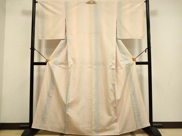 平和屋着物▽紅花紬 米沢 単衣 霞間道 正絹 逸品 DABF5849du