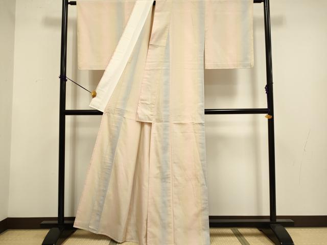 平和屋着物▽紅花紬 米沢 単衣 霞間道 正絹 逸品 DABF5849du