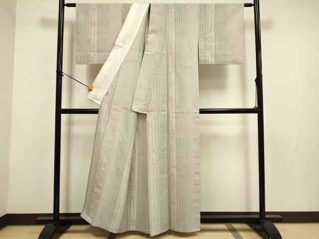平和屋着物▽上質な紬 単衣 笹間道 正絹 逸品 DABF5901du