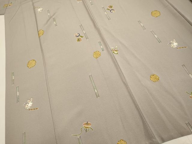 平和屋着物▽訪問着 単衣 玩具文 金彩 正絹 逸品 DABF5903du