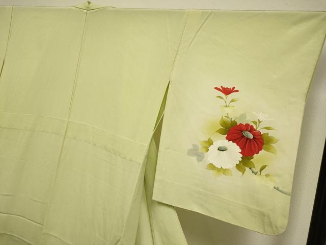 平和屋着物▽訪問着 単衣 枝花文 暈し染め 正絹 逸品 DABF5921du