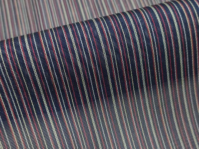 平和屋着物▽道行コート スリーシーズン 春夏秋 塵除け 二重紗 縞 ロング丈 正絹 逸品 DABF5935du