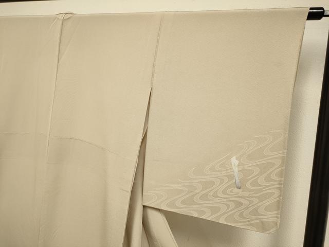 平和屋着物▽鎌倉友禅 坂井教人 日本工芸会正会員 訪問着 単衣 刺繍 流水飛鳥楓文 金彩 正絹 逸品 DABF5944du