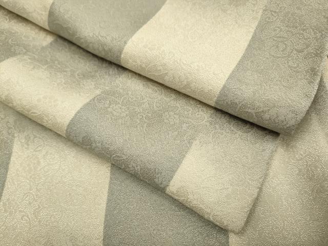平和屋着物▽上質な小紋 単衣 変わり市松文 花唐草地紋 正絹 逸品 DABF5949du