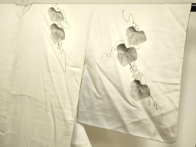 平和屋着物▼訪問着 作家物 手描き 蔦の葉文 暈し染め 正絹 逸品 DABF5975du