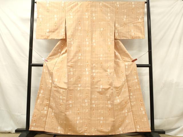 平和屋着物■上質な紬 琉球絣文様 正絹 逸品 DABF6021zy