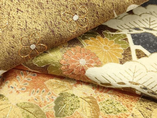 平和屋着物■訪問着 駒刺繍 切嵌め吉祥花松文 金彩 正絹 逸品 DABF6026zy
