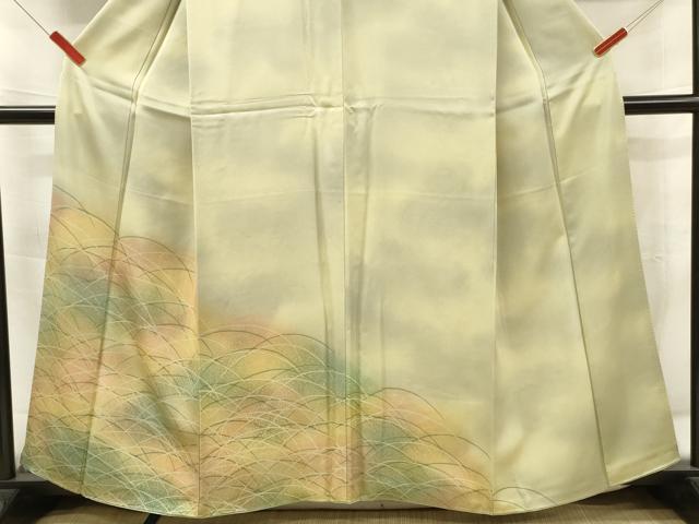 平和屋着物■訪問着 芝文 暈し染め 正絹 逸品 DABF6034zy