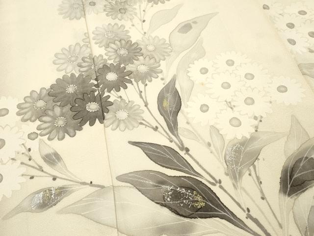 平和屋着物■訪問着 手描き 枝花文 金銀彩 正絹 逸品 DABF6041zy