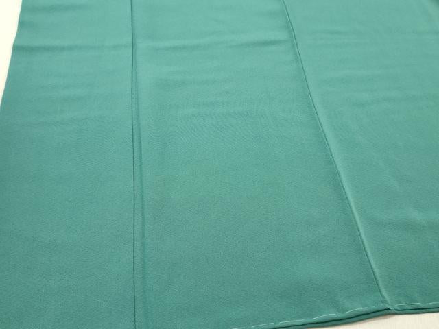 平和屋着物■上質な色無地 花緑青色 正絹 逸品 DABF6048zy