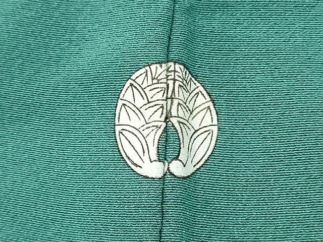 平和屋着物■上質な色無地 花緑青色 正絹 逸品 DABF6048zy