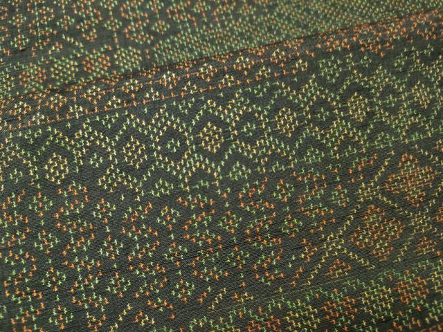 平和屋着物■本場結城紬織 エ霞吉祥文 証紙付き 正絹 逸品 DABF6070zy