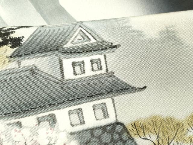 平和屋着物■豪華黒留袖 作家物 手描き 風景文 暈し染め 正絹 逸品 DABF6076zy