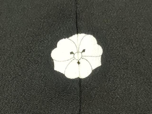 平和屋着物■豪華黒留袖 駒刺繍 遠山草花文 ロング丈 正絹 逸品 DABF6095zy