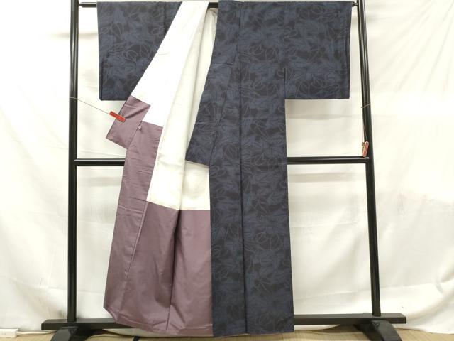 平和屋着物■上質な紬 草葉文 さが美扱い 正絹 逸品 DABF6096zy