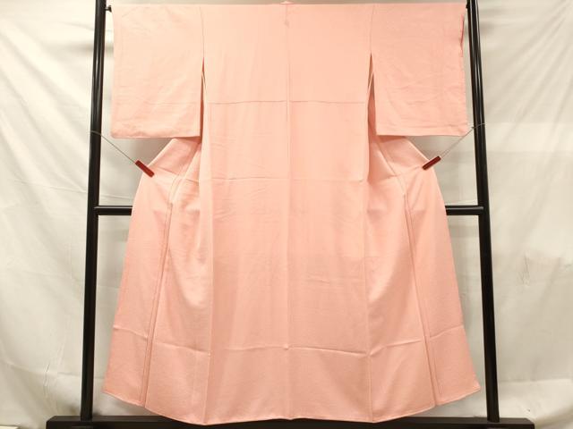 平和屋着物■上質な色無地 堅牢染 紋意匠 一斤染色 反端付き 正絹 逸品 DABF6106zy