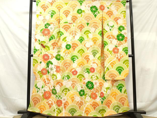 平和屋着物■豪華振袖 駒刺繍 枝梅文 金彩 正絹 逸品 DABF6119zy
