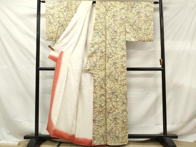平和屋着物■上質な小紋 舞蝶文 正絹 逸品 DABF6124zy