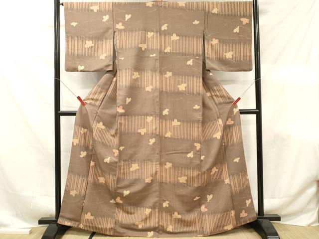 平和屋着物■小紋 舞花文 暈し染め 金彩 洗える着物 DABF6133zy