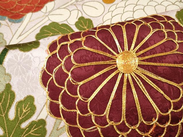 平和屋着物■豪華振袖 駒刺繍 舞菊文 正絹 逸品 DABF6153zy