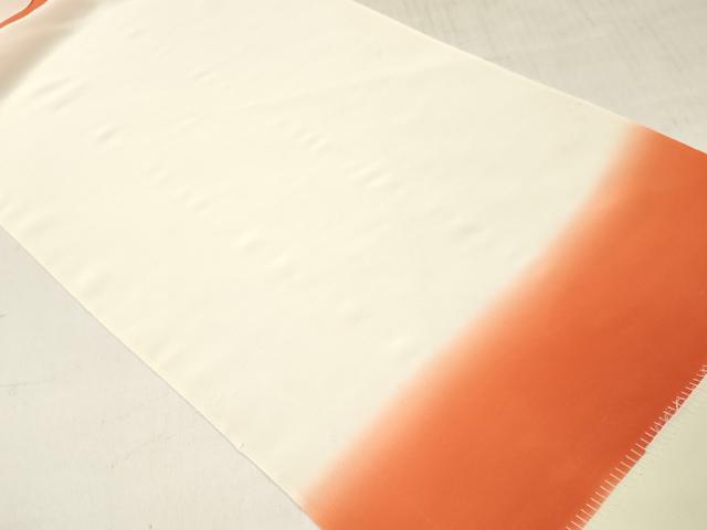平和屋着物▼付下げ 解き反物 着尺 手描き 枝花文 暈し染め 八掛付き 逸品 DABF6377zy